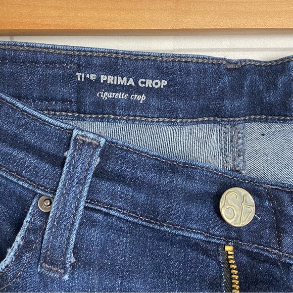 Adriano Goldschmied The Prima Crop Cigarette Crop Jeans Sz 25 Dark Stretch Denim - Picture 4 of 10